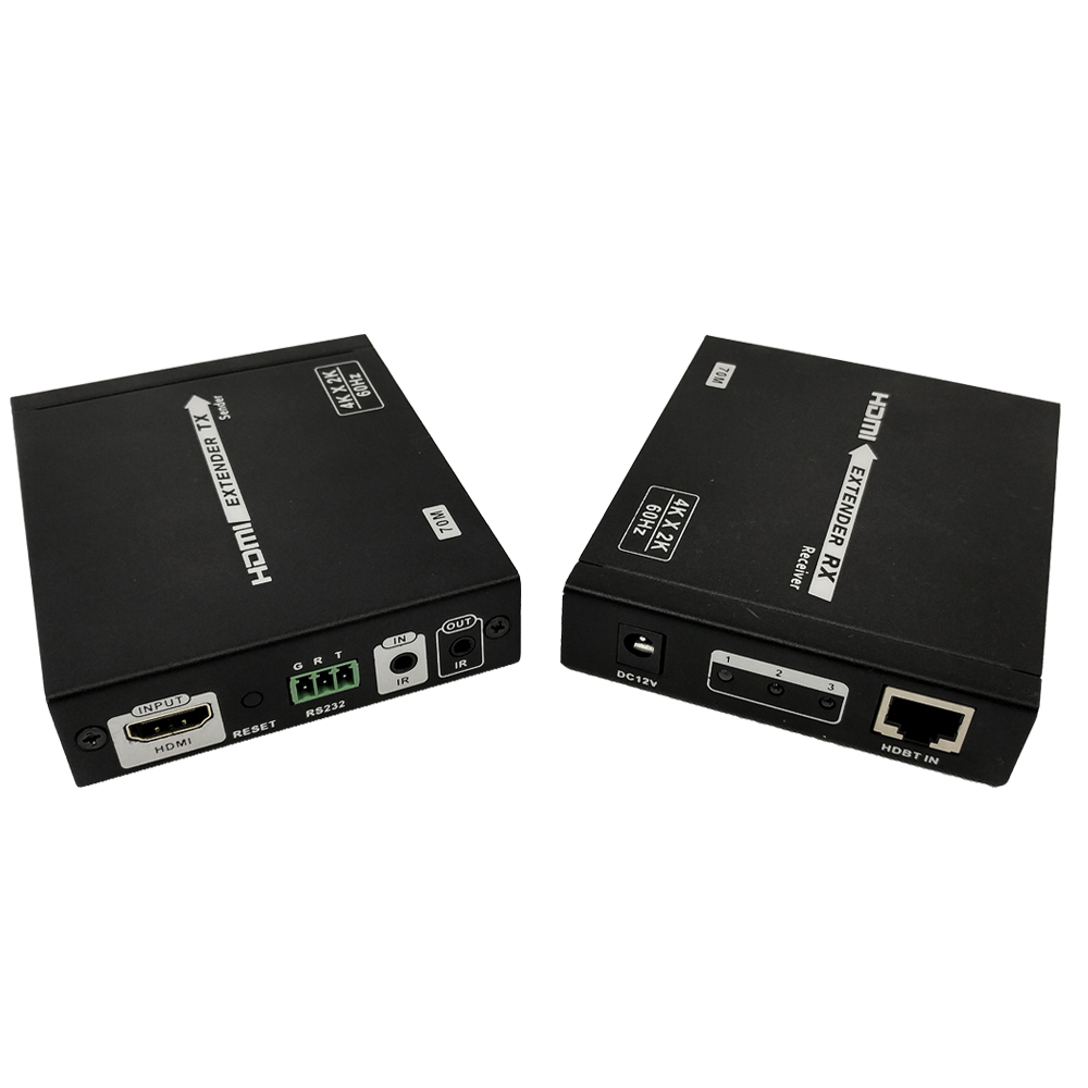 HE701004K-IR: HDMI 4K Extender over CAT6/6A/7 (70m) - HDBaseT - HDMI 2.0 – YUV 4:4:4
